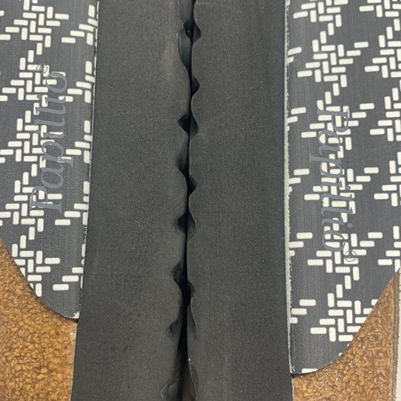 Papillio Birkenstock Arizona Knotted Sandal Black White L8 M6 Platform Chunky - Picture 10 of 16